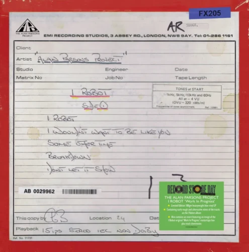 ALAN PARSONS PROJECT, THE - I ROBOT - WORK IN PROGRESS (BLUE VINYL RSD 2025)