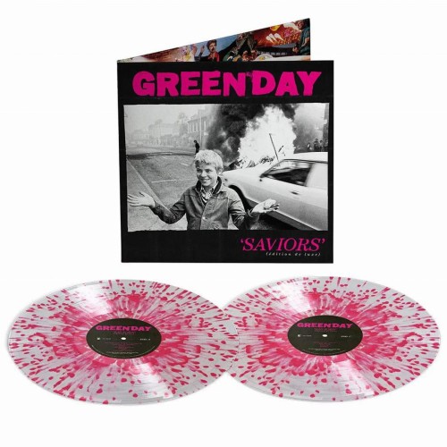 GREEN DAY - SAVIORS (EDITION DE LUXE CLEAR &amp; PINK SPLATTER)