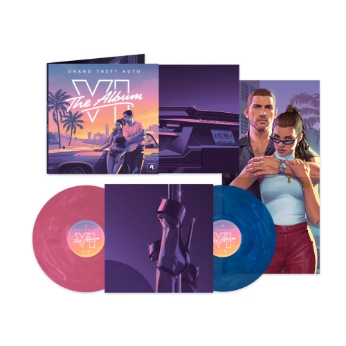 VARIOUS - GRAND THEFT AUTO VI: THE ALBUM (PINK & BLUE MARBLED VINYL)
