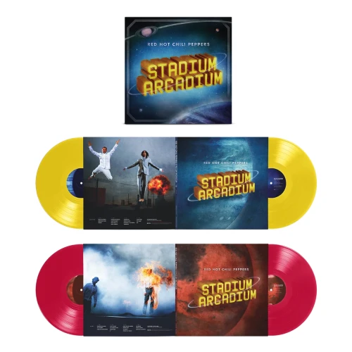 RED HOT CHILI PEPPERS - STADIUM ARCADIUM: (20TH ANNIV. CANARY YELLOW & APPLE RED VINYL)
